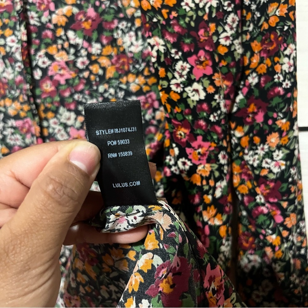 Lulu's Miss Punctuality Pink and Black Floral Print Lightweight Blazer - Picture 6 of 12